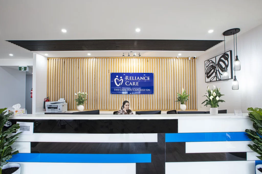 Reliance Care and Support clinic reception